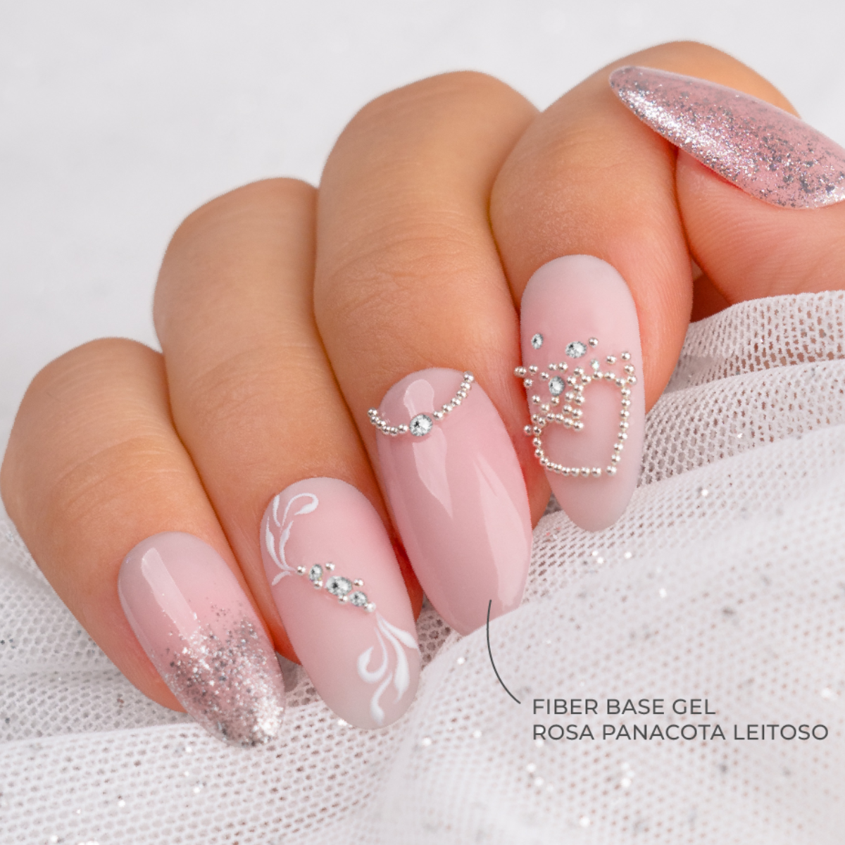 Fiber Base Rosa Panacota Leitoso Inocos 15ml