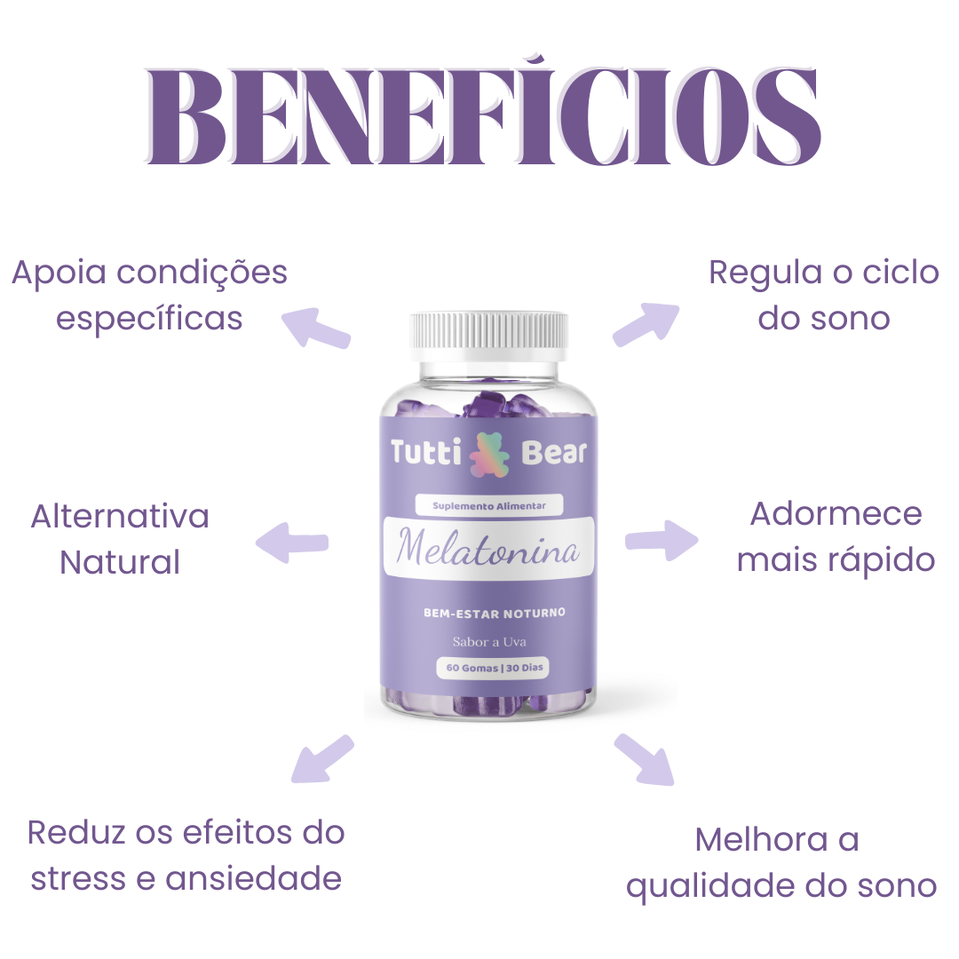 Gomas de Melatonina para Dormir Tutti Bear 60 uni