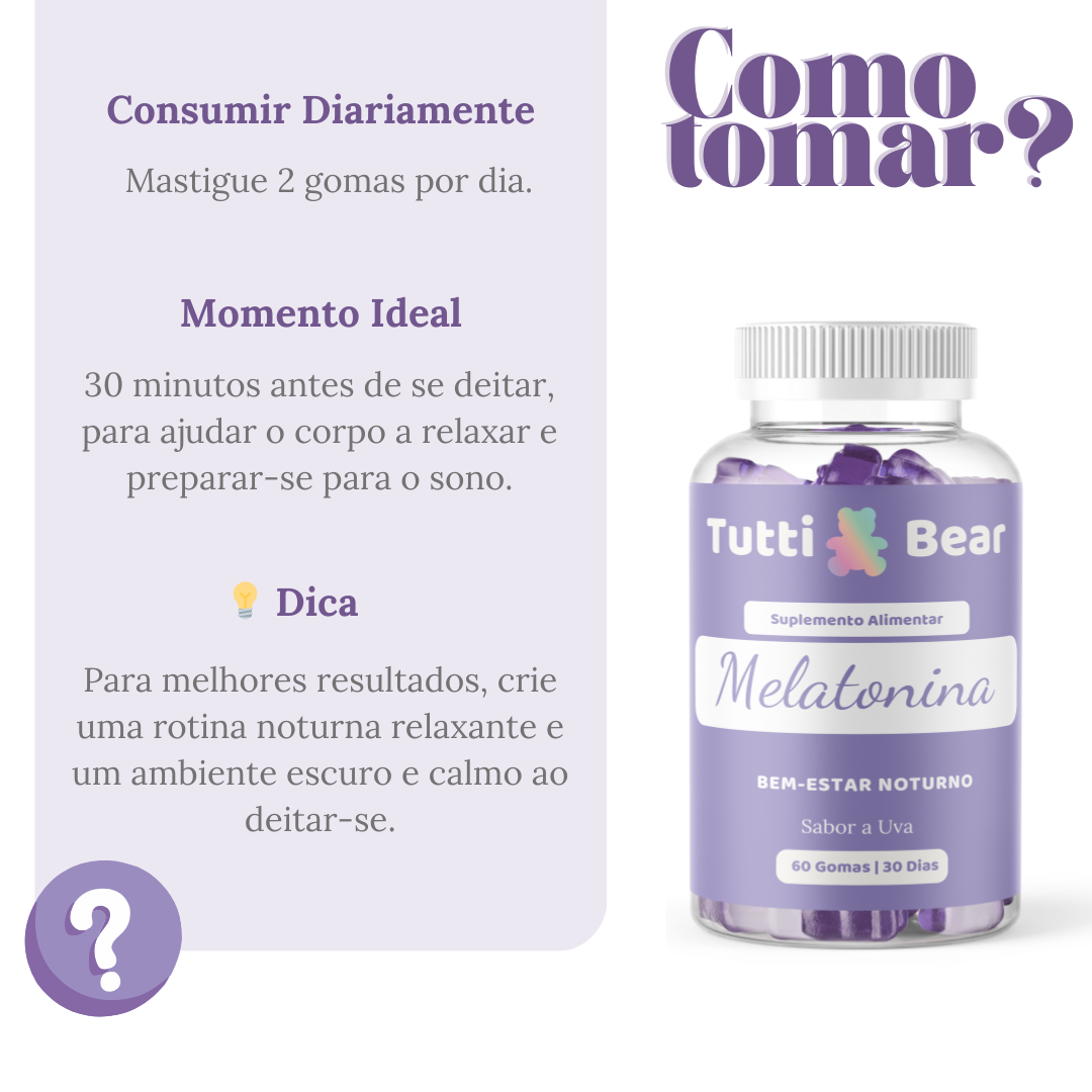 Gomas de Melatonina para Dormir Tutti Bear 60 uni