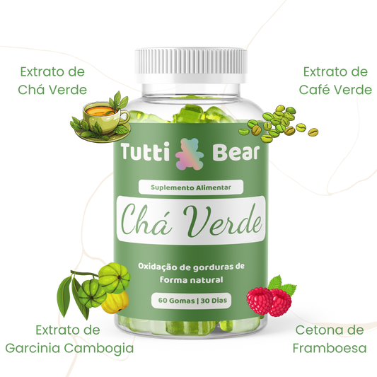 Gomas Energéticas de Chá Verde Tutti Bear 60 uni