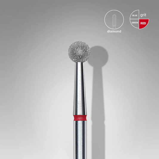 Ponteira diamante redonda vermelha 4 mm Staleks