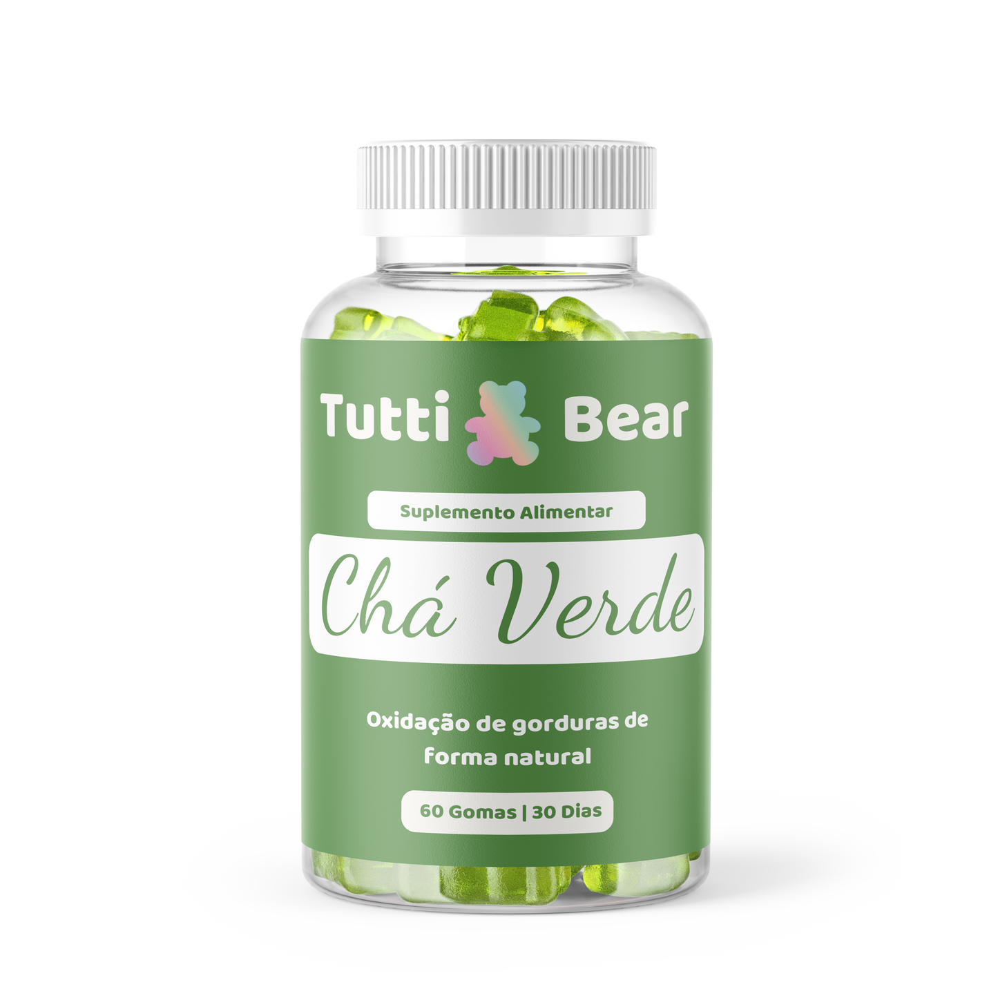 Gomas Energéticas de Chá Verde Tutti Bear 60 uni
