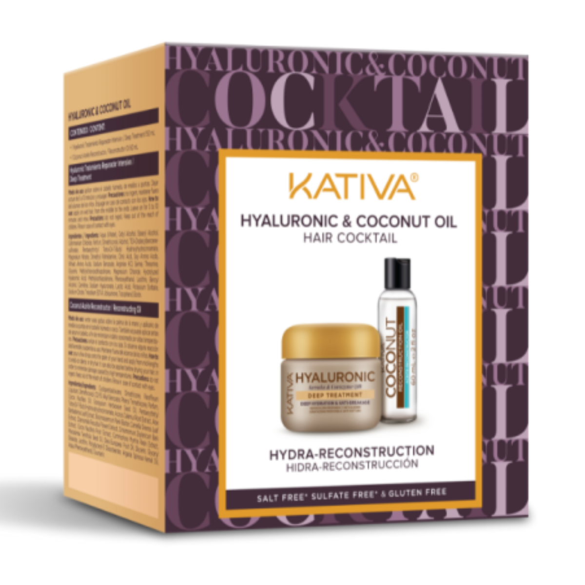 Cocktail Hyaluronic e Coconut Hidra-Reconstrução 150ml+60ml