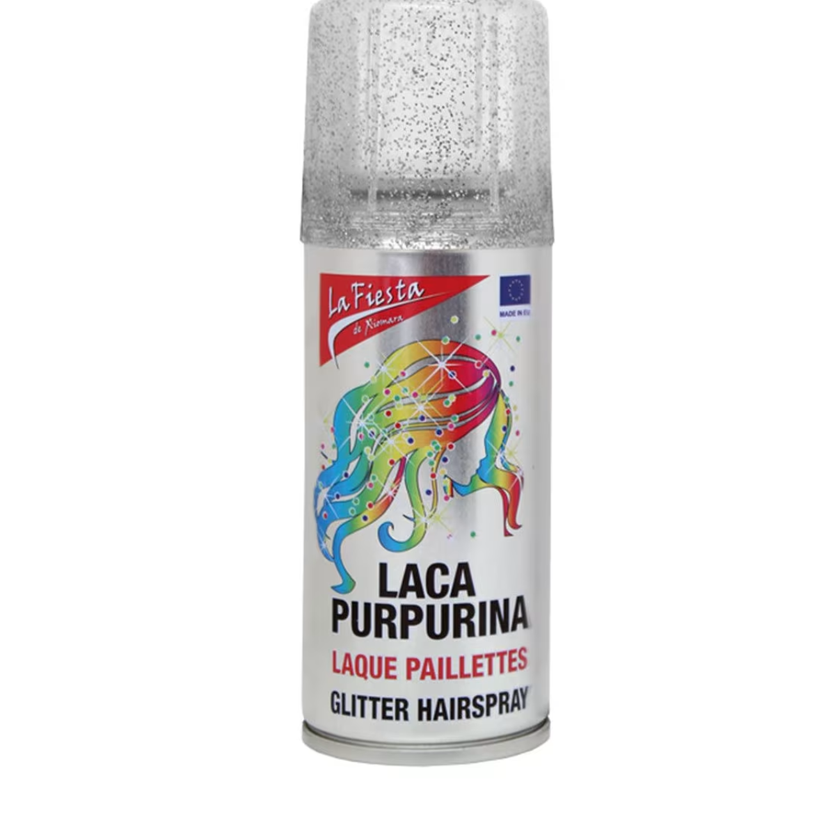 Laca Fantasia com Purpurinas Glitter Prata 100ml