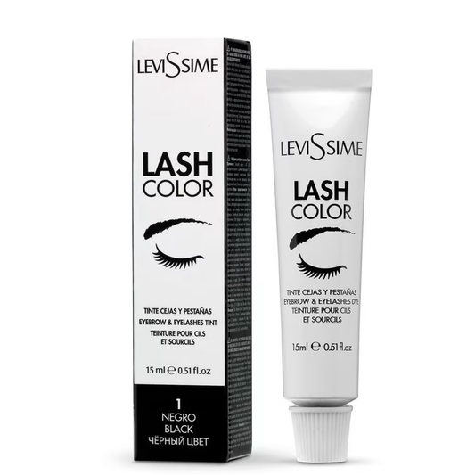 Coloração Semi-Permanente para Pestanas & Sobrancelhas Levissime 1 Preto 10ml