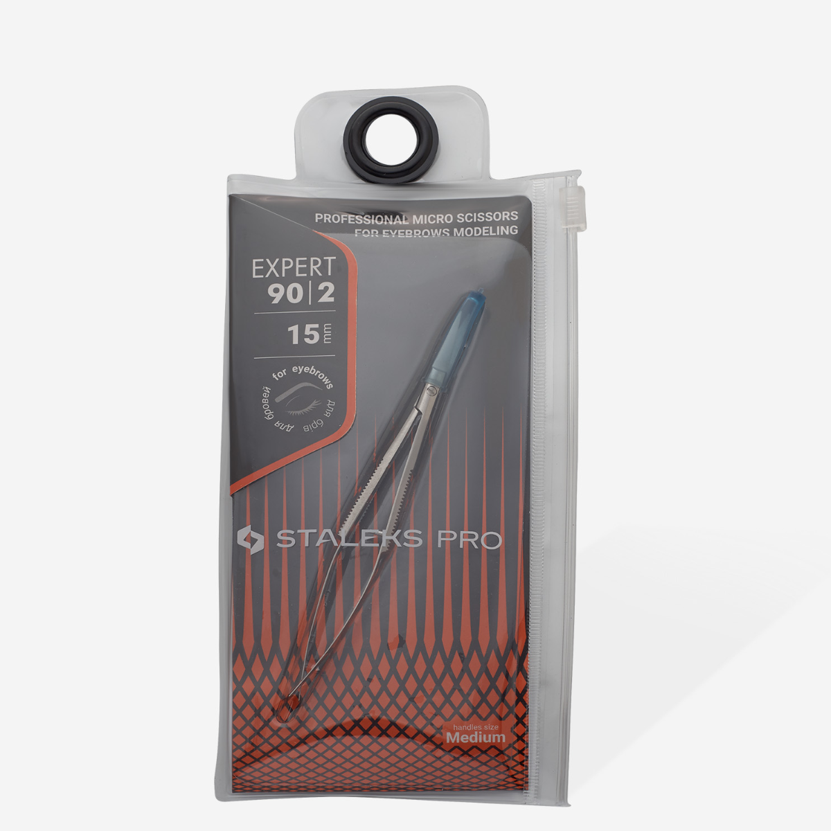 Tesouras para sobrancelhas Staleks Pro Expert 90 Tipo 2 (15 mm)