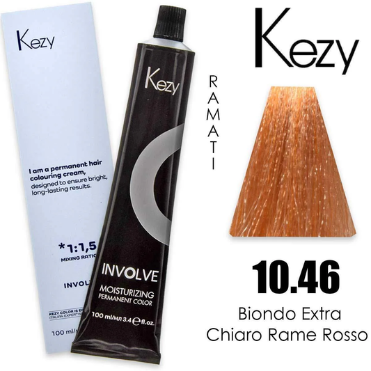 Coloração Capilar Kezy 10.46 Louro Extra Claro Cobre Vermelho 100ml