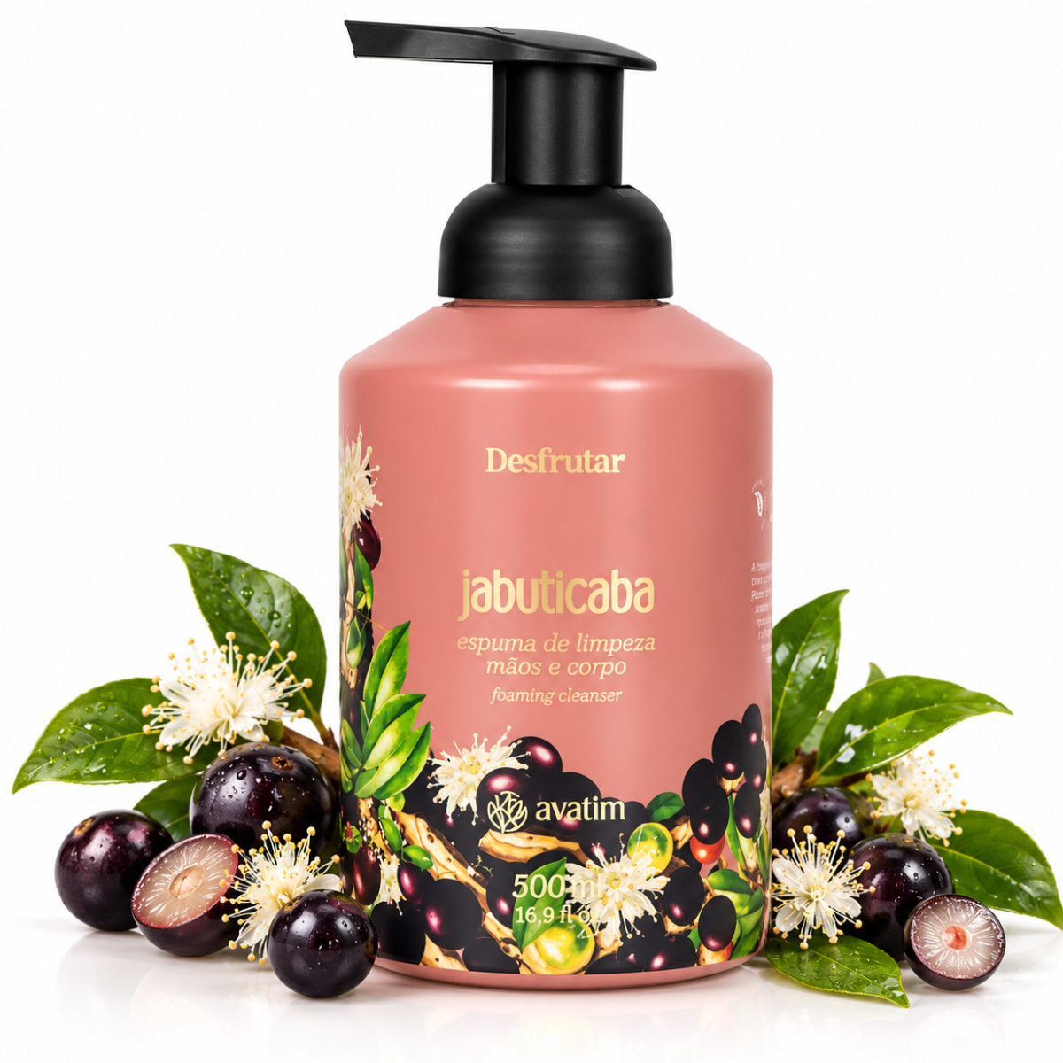 Espuma de Limpeza Mãos e Corpo Jabuticaba Avatim 500ml