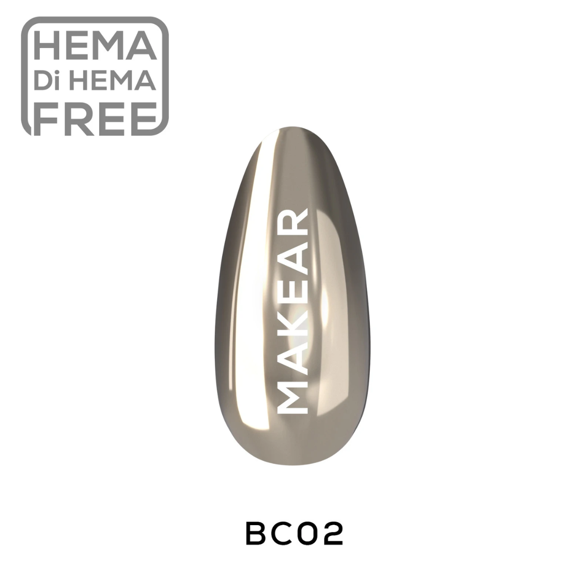 Pó Líquido Efeito Cromado Platina Makear BC02 5ml