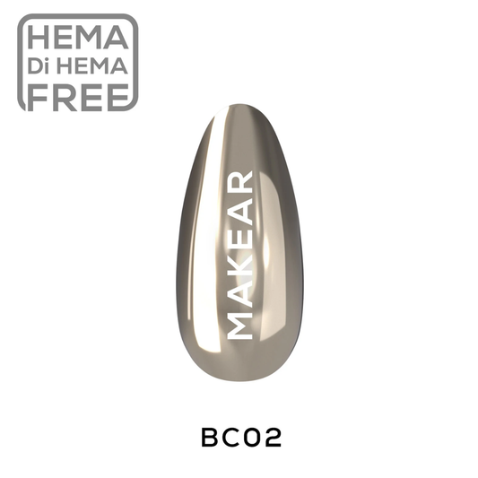 Pó Líquido Efeito Cromado Platina Makear BC02 5ml