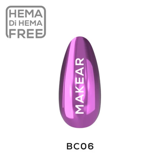 Pó Líquido Efeito Cromado Rosa Makear BC06 5ml