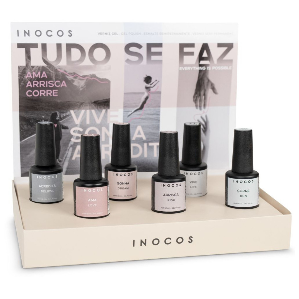 Press Kit Inocos Verniz Gel – Nova Coleção “Tudo Se Faz” (6 cores / 15 ml)