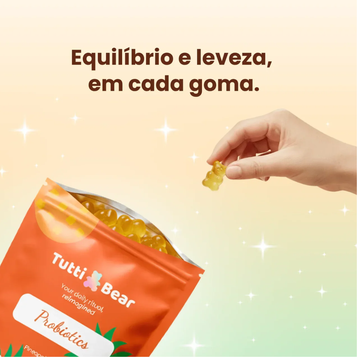 Gomas Probióticas Flora Intestinal e Digestão Tutti Bear
