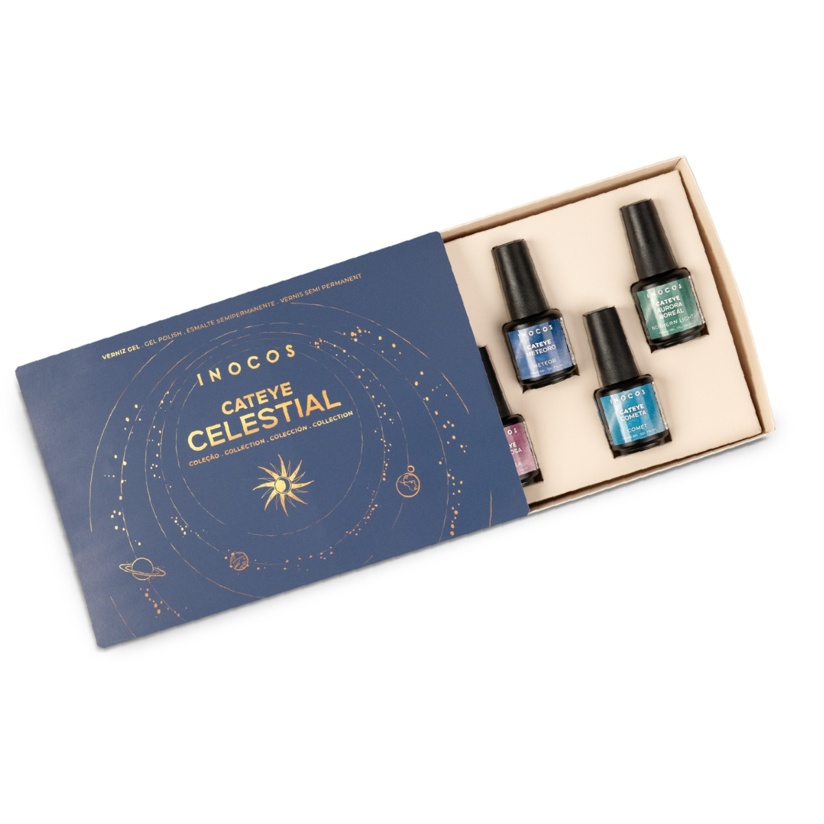 Press Kit Verniz Gel Cateye Celestial INOCOS 6 cores