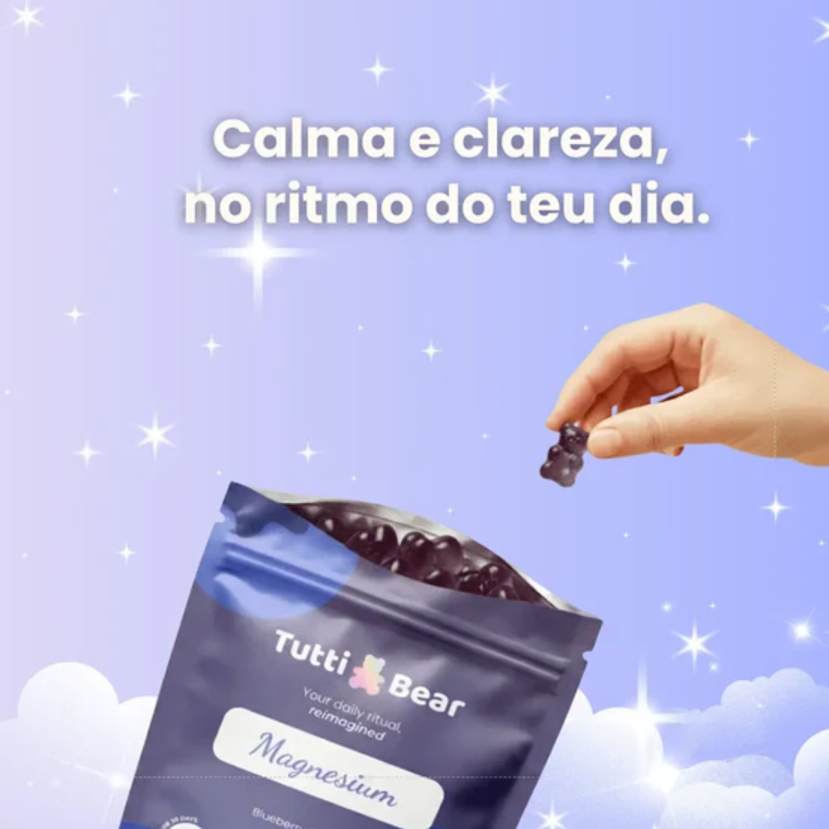 Gomas Magnésio para Bem-estar e Fadiga Tutti Bear 60gomas