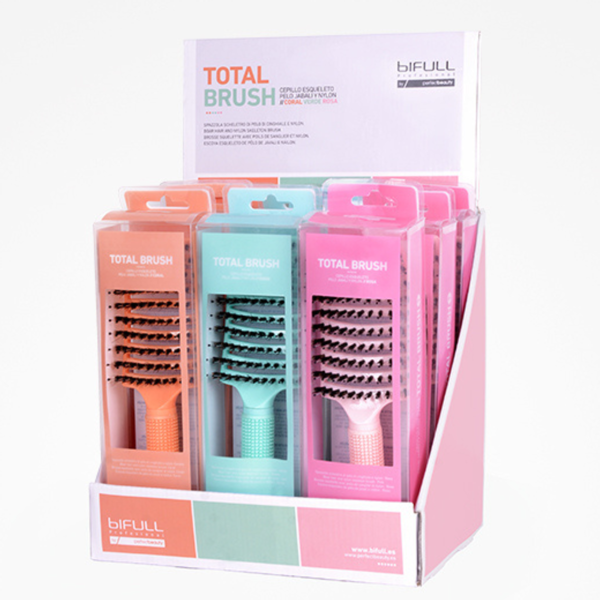 Escova Esqueleto com Cerdas naturais e de Nylon Bifull