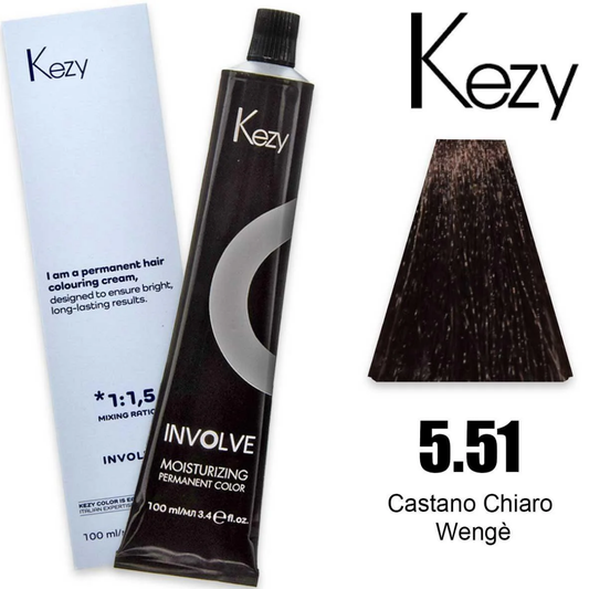 Coloração Capilar Kezy 5.51 Castanho Claro Wengué 100ml