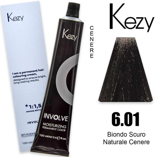 Coloração Capilar Kezy 6.01 Louro Escuro Natural Cinza 100ml