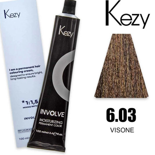 Coloração Capilar Kezy 6.03 Louro Escuro Natural Dourado 100ml