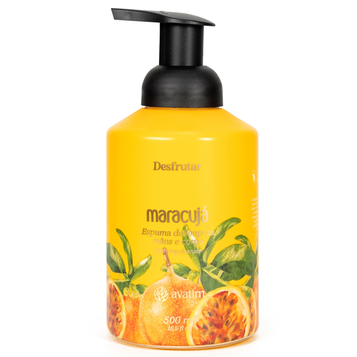 Espuma de Limpeza Mãos e Corpo Maracujá 500ml Avatim