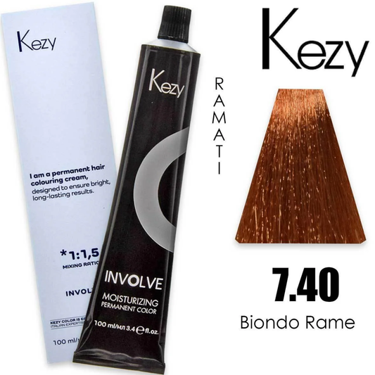 Coloração Capilar Kezy 7.40 Louro Cobre 100ml