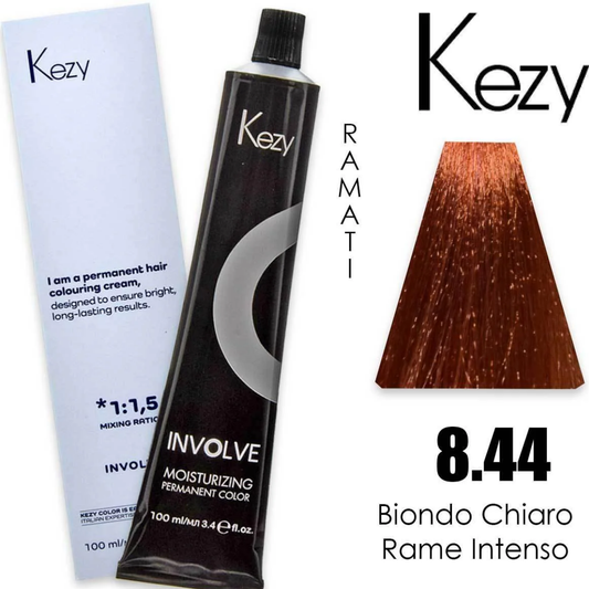 Coloração Capilar Kezy 8.44 Louro Claro Cobre Intenso 100ml