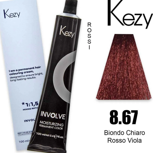 Coloração Capilar Kezy Louro Claro Vermelho Violeta 100ml