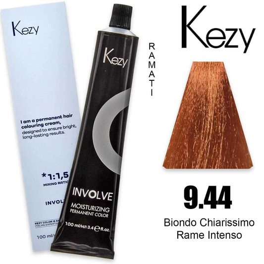 Coloração Capilar Kezy 9.44 Louro Claríssimo Cobre Intenso 100ml