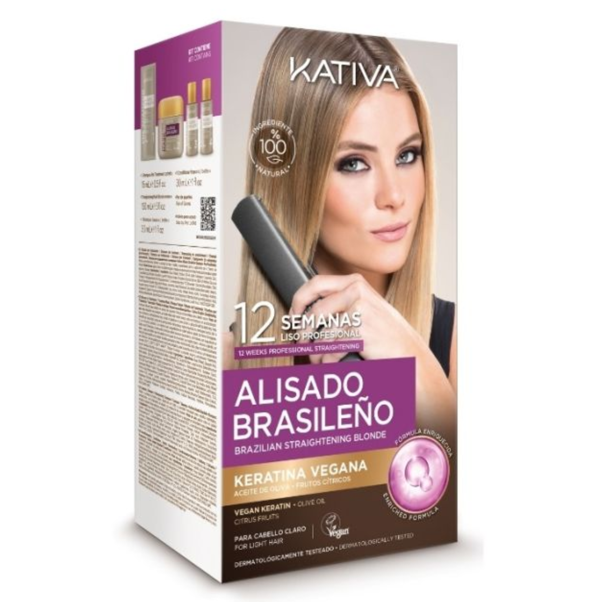 Kit Alisamento Brasileiro Cabelos Loiros Keratina Vegetal Kativa