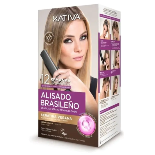 Kit Alisamento Brasileiro Cabelos Loiros Keratina Vegetal Kativa