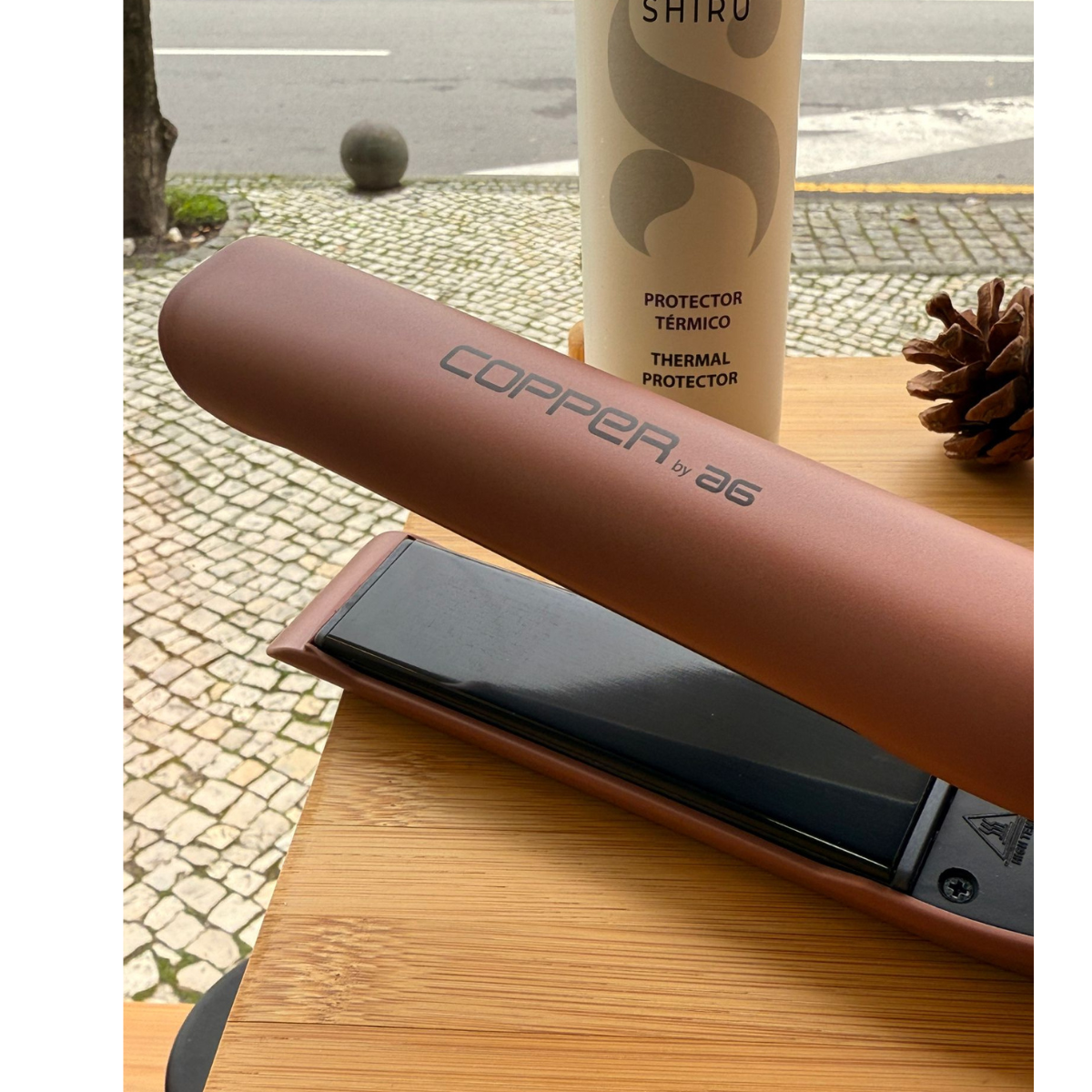 Placa de Alisamento Asuer Copper 250graus Moka Mousse +Oferta