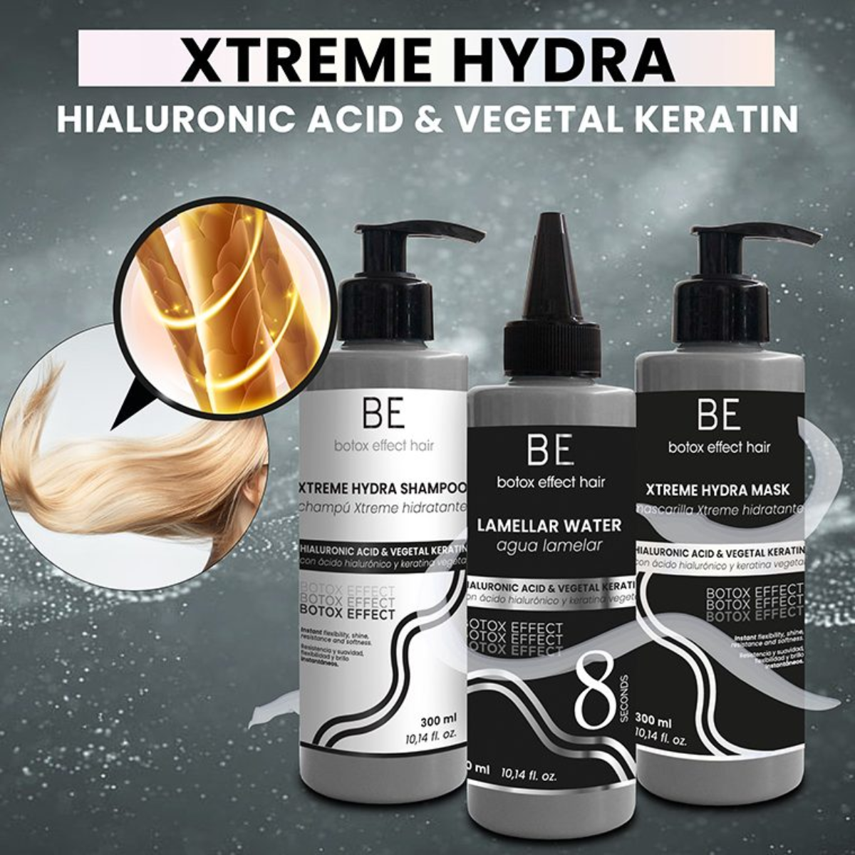 Pack Hidratação Extrema Efeito Botox Be Teknic 3x 300ml