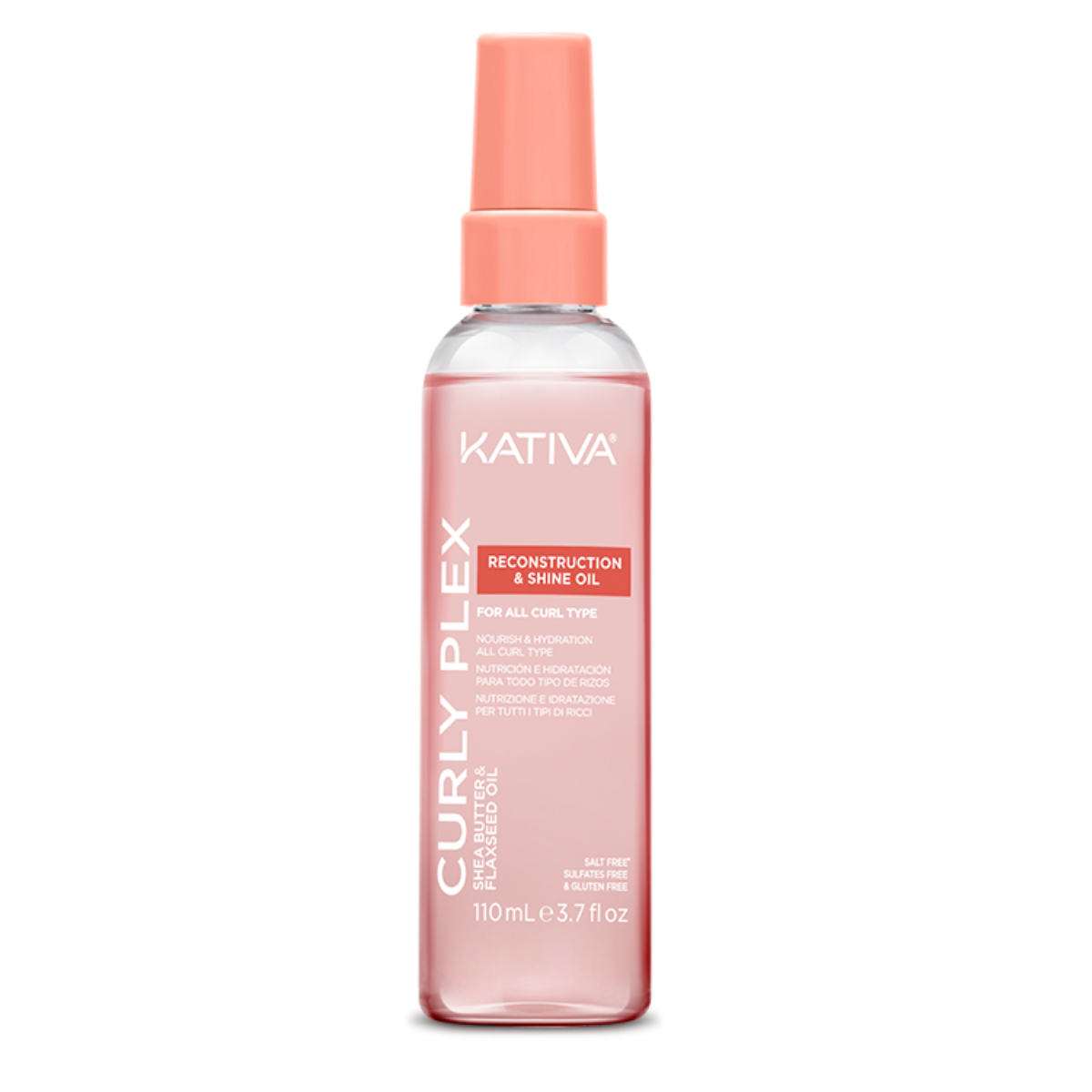 Curly Plex Oleo Reconstrução e Brilho Caracóis Kativa 110ml