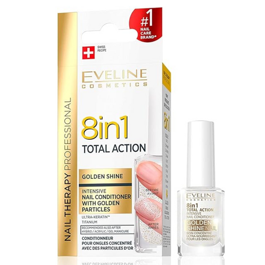 Verniz de Tratamento Eveline 8 em 1 Golden Shine 12ml