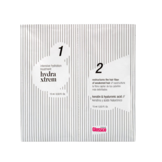 Saquetas Reconstrução Hydra Xtrem Efeito Botox Glossco 15+15ml