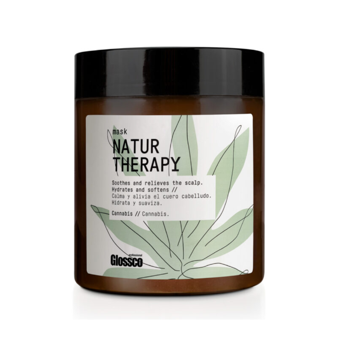 Máscara Cannabis Sem Sulfatos Natur Therapy Couro Cabeludo Sensível Glossco 500ml