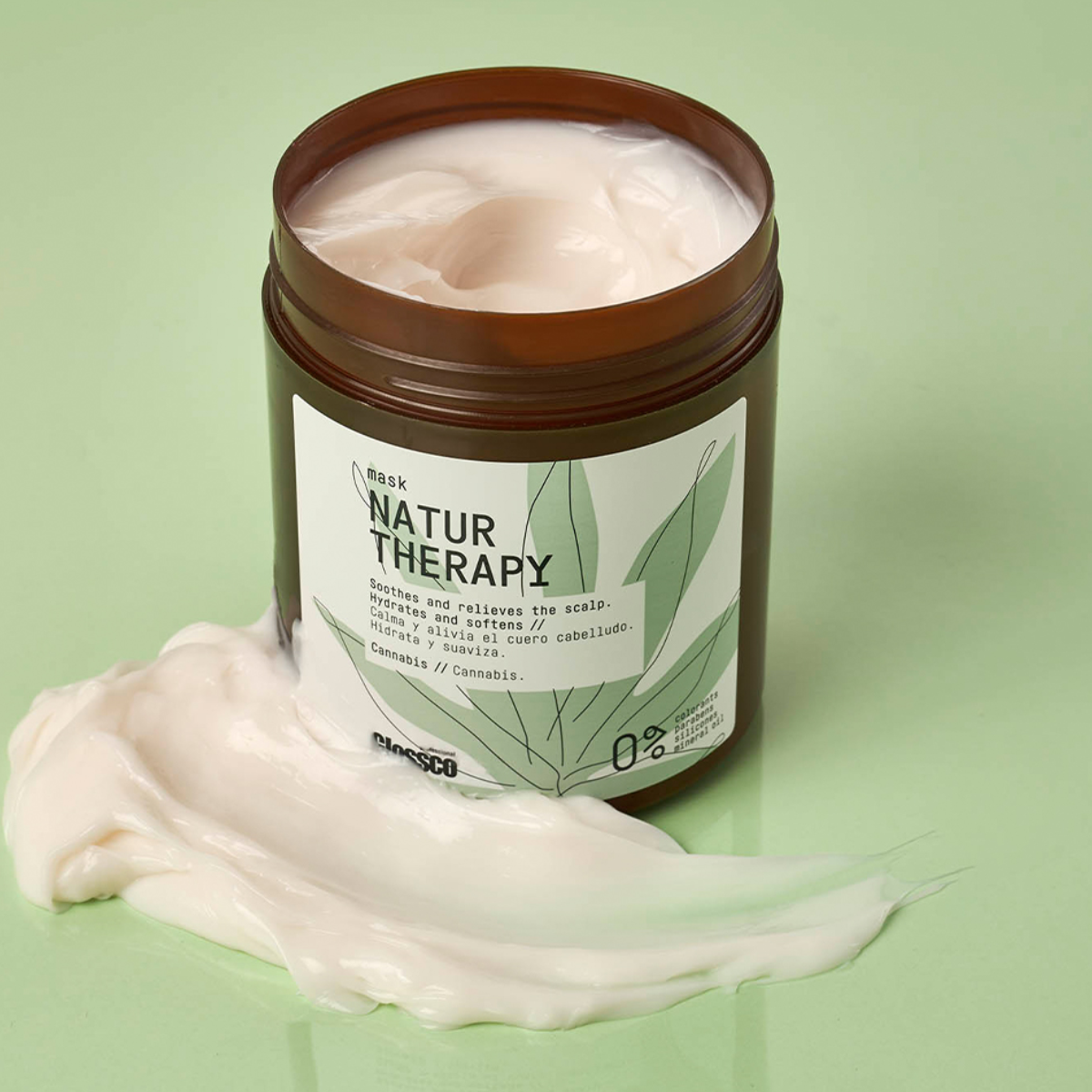 Máscara Cannabis Sem Sulfatos Natur Therapy Couro Cabeludo Sensível Glossco 500ml