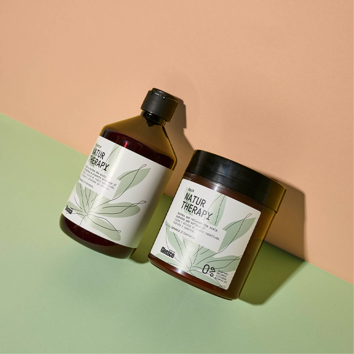 Shampoo Cannabis Sem Sulfatos Natur Therapy Couro Cabeludo Sensível Glossco 500ml