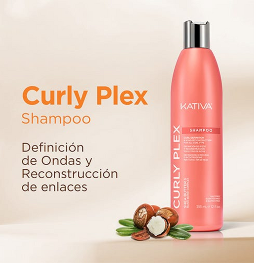 Curly Plex Shampoo Cabelos Encaracolados Kativa 355ml