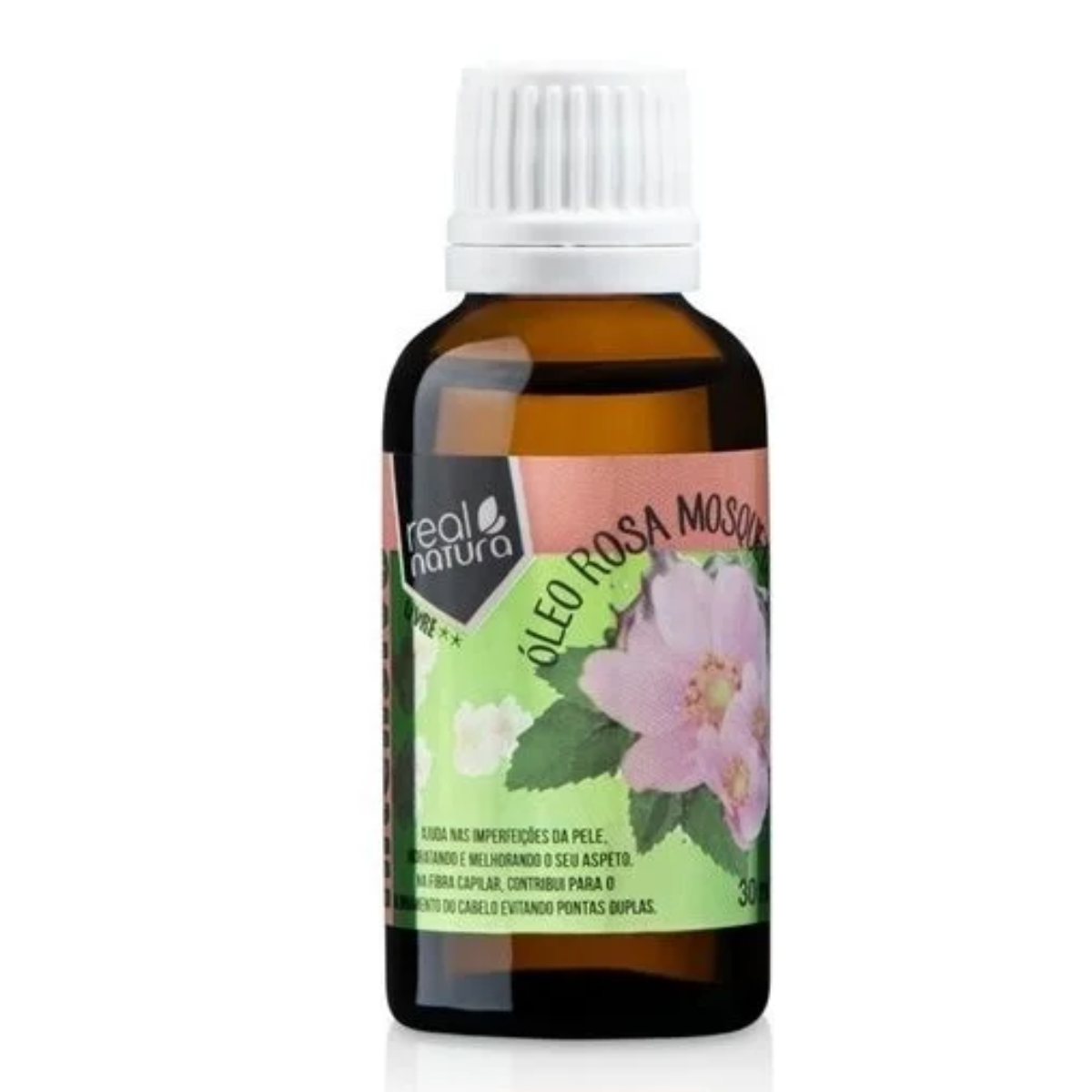 Óleo Rosa Mosqueta Regeneração de Pele e Cabelo Real Natura 30 ml