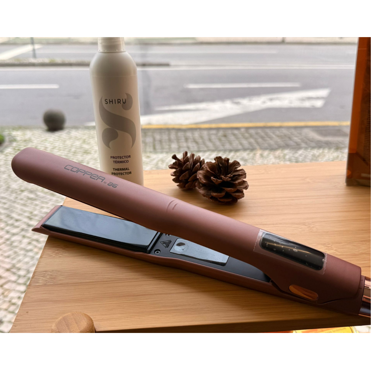 Placa de Alisamento Asuer Copper 250graus Moka Mousse +Oferta