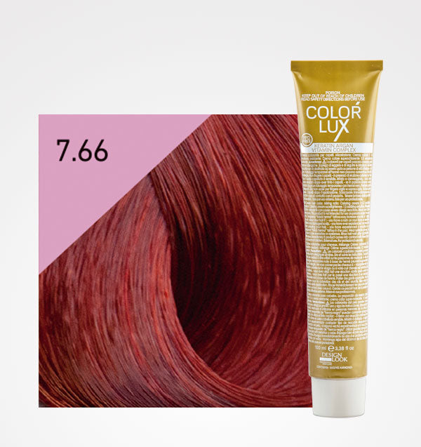 Coloração Capilar Color Lux 7.66- Louro Vermelho Luminoso 100ml