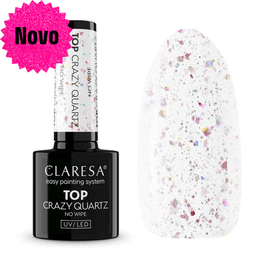 Top Coat Efeito Quartz Claresa Sem Goma 5g