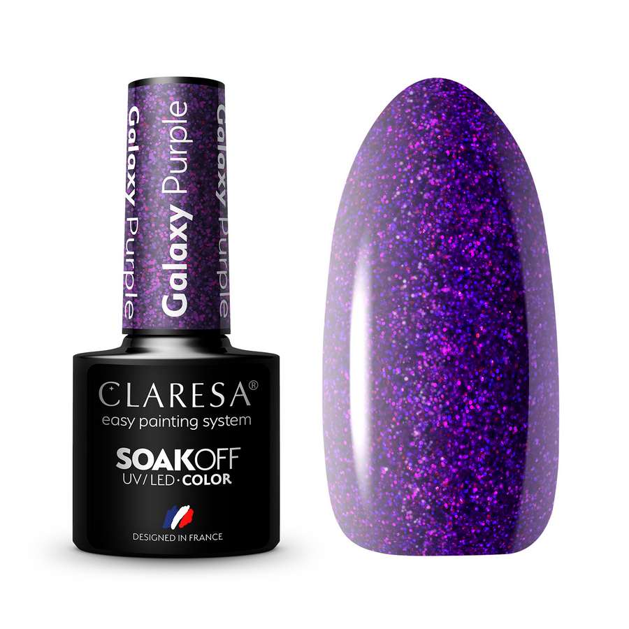 Clear Galaxy Purple Gel Varnish