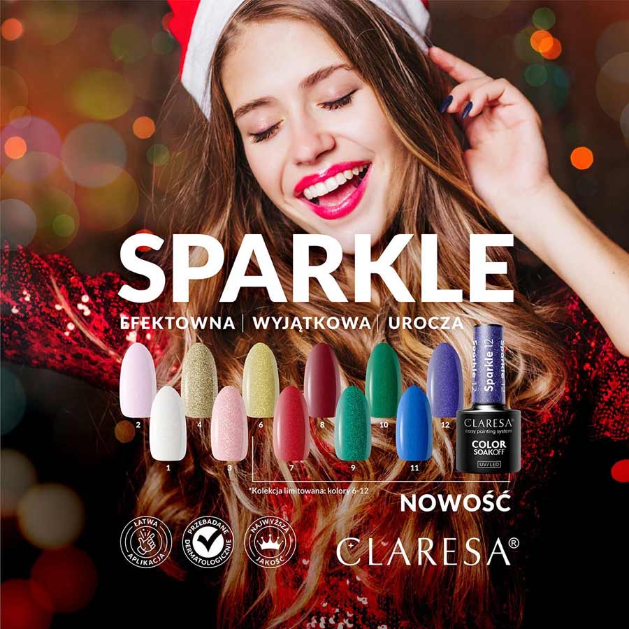 Verniz Gel Claresa Sparkle 12