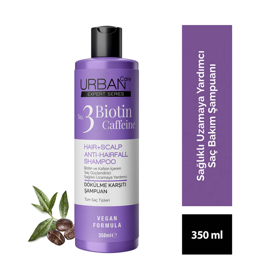 Shampoo Anti Queda com Biotina e Cafeina Urban Care 350ml